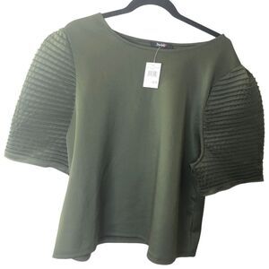 Impulsive Puff Pleated Sleeve Top Sz 3X